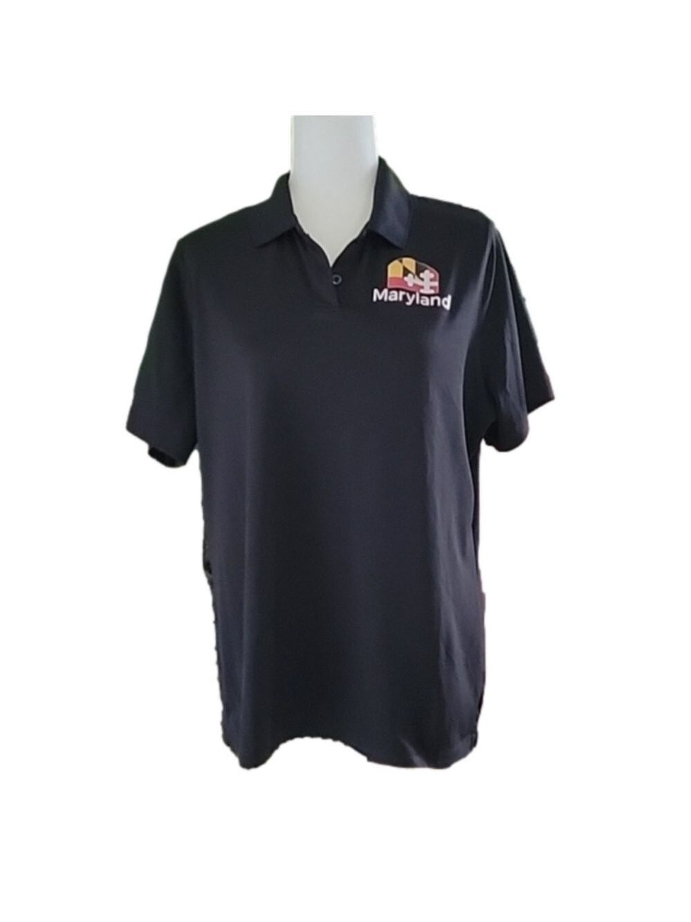 Vansport Womans Polo Black Maryland Logo Size XL EUC